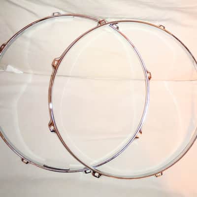 UNMARKED SNARE DRUM HOOPS SET 14"/8L - FREE SHIP TO C-USA! image 3