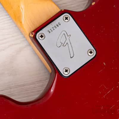 1974 Fender Competition Mustang Vintage Offset Guitar Competition Red w/ Case image 16
