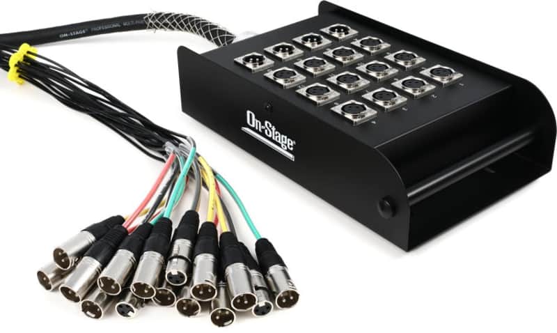 On-Stage SNK124100V2 12x4 XLR Stage Snake - 100 foot (SNK124100V2d1) image 1