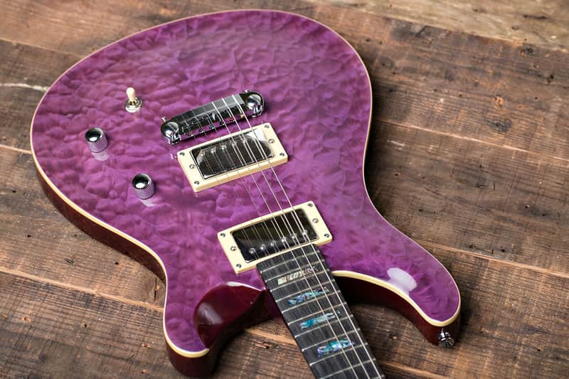 Wolf 200Q (Quilted Maple Top) Purple Electric Guitar image 1