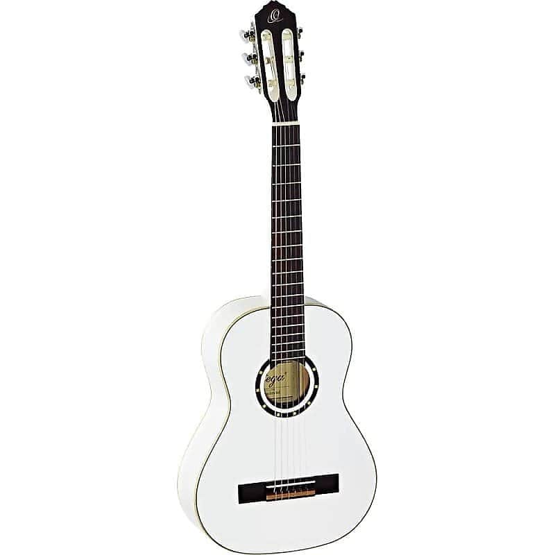 Ortega Guitars Family Series 3/4-Sized Nylon String Guitar in Gloss White w/ Gig Bag & Video Link image 1