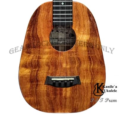 Kanile'a P-1 T Premium Curly all solid hawaiian koa Pineapple shaped Tenor ukulele #26618 image 1