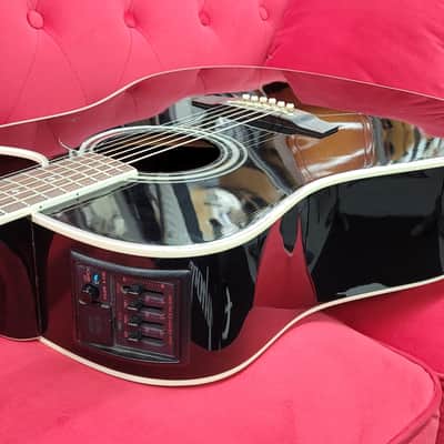 Takamine  EF341CE Acoustic Electric With Case  Black 1999 image 5