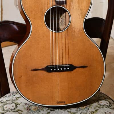 Video Sample - Antique German Romantic Guitar – Player-ready, 1930s, All Solid-Wood, Great Condition and Sound image 3