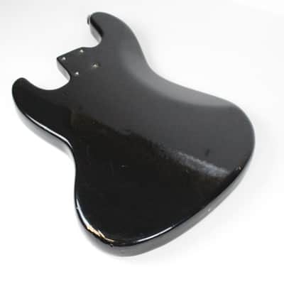 1974 Vintage Fender Jazz Bass BODY Black Re-fin American JazzBass Precision Lightweight 4.2 LBS 1970's image 3