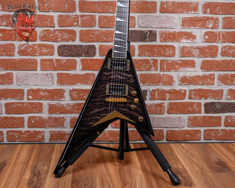 Jackson USA Custom Shop RRTQ Rhoads Quilt Maple Top Trans Black Burst 2022 w/OHSC image 1