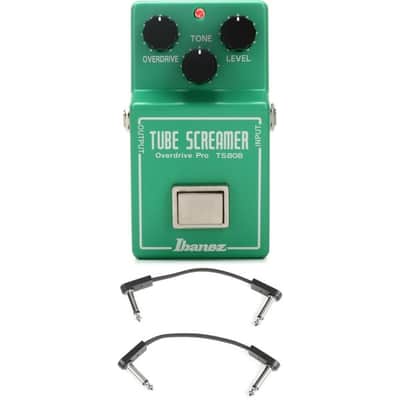 Ibanez TS808 Original Tube Screamer Overdrive Pedal with 3 Patch Cables image 2
