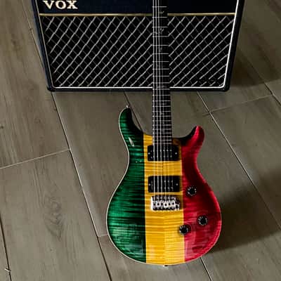 Paul Reed Smith Custom 24 "Rasta" 10 Top 1992 1 of 10 Mexi Flag finish made to Carlos Santana specs image 14