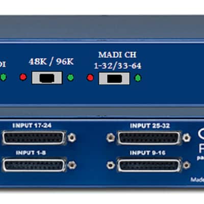 Mamba 32 ch x 32 ch Analog to MADI converter 96K (bi-directional) 1RU image 2