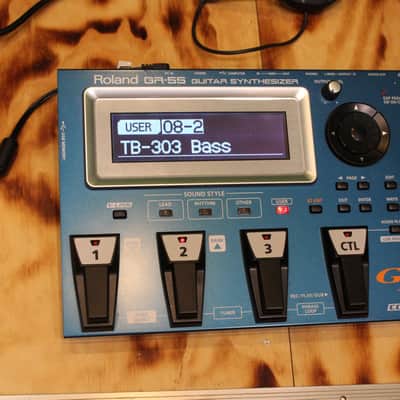Roland GR-55 Guitar Synthesizer GR COSM Blue Set with Adaptor and Midi Cable (Used) image 8
