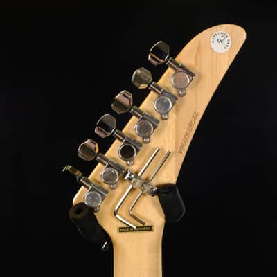 Used Kramer Baretta Custom Graphics "White Lotus" - White Lotus Candy Blue image 7