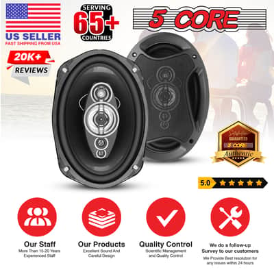 5Core 6x9 Car Speaker 800W Pair 4Ohm 4 Way Coaxial Speaker Audio w Super Tweeter Universal Fit image 11