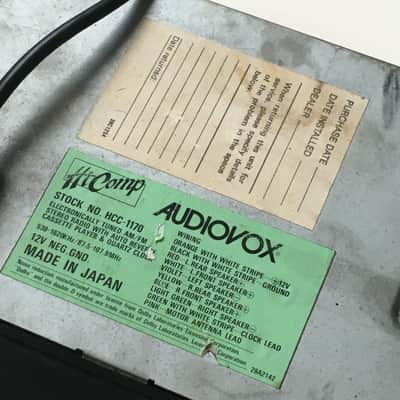 Hicomp HCC-1170 Audiovox Car Radio Cassette Made In Japan w/ Manual Wire Harness image 8