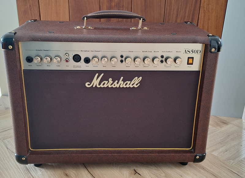 Marshall Acoustic Soloist AS50R 2-Channel 50-Watt 2x8" Acoustic Guitar Combo 2000s - Brown image 1