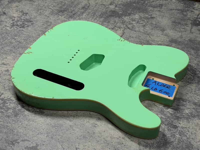 Real Life Relics Tele® Telecaster® Body Double Bound Aged Surf Green image 1