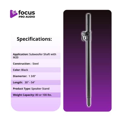 Focus Pro Audio Subwoofer Pole with M20 Thread image 5