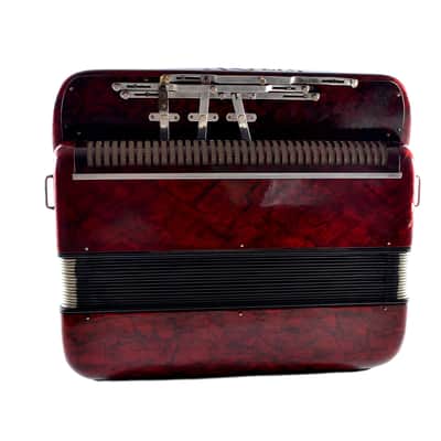 Rare Old/Vintage Top German Made Chromatic C System Button Accordion Hohner Artiste V - 120 bass + Brand New Petrof Straps - Golden Era image 3