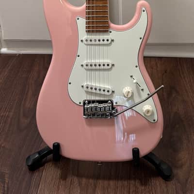 Suhr Custom Classic S SSS with Roasted Maple Neck and Fretboard in Shell Pink image 1