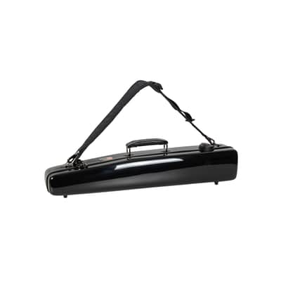 Crossrock Straight One-piece Body Soprano Saxophone Case, Fiberglass Hardshell, Backpack Strap, Black image 1