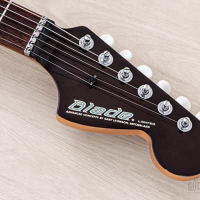 1991 Levinson Blade MG-2 Offset Electric Guitar Trans Black w/ Active EQ/Boost, Japan image 4