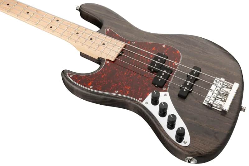 Sadowsky MetroLine 21-Fret Vintage P/J Bass-Swamp Ash Body-4 String-Nirvana Black Transparent Satin-Lefthand image 1
