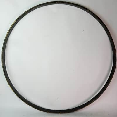 Slingerland 28"x1 3/8"x3/8" Bass Drum Wood Hoop/Rim Vintage Black Paint .5"Inlay image 1