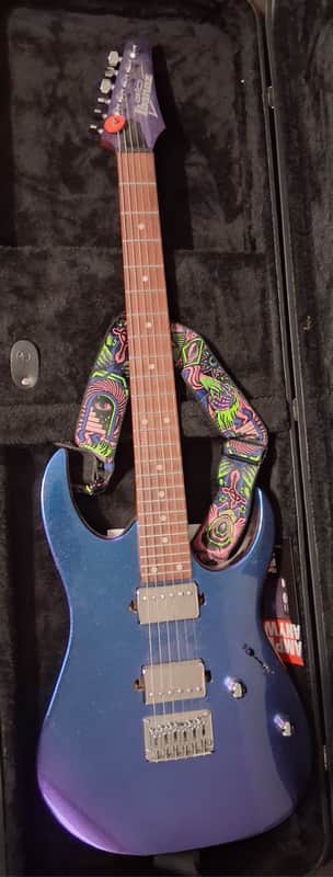 Electric guitar and all new gear. Ibanez GIO GRG121SP Striking Blue Metal Chameleon finish image 1