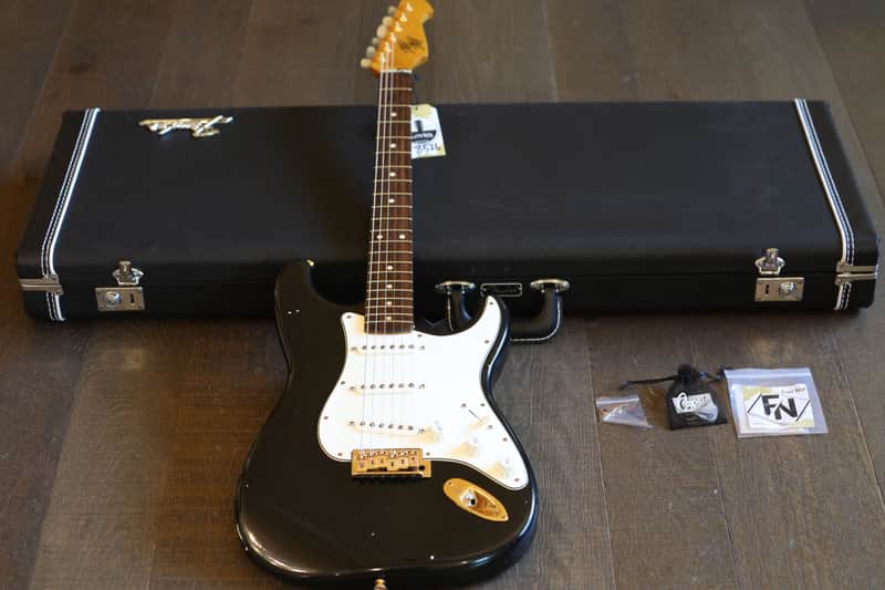 2015 Mario Martin S-Style Factory Relic Black SSS Electric Guitar + Hard Case image 1