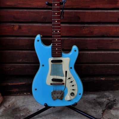 Very rare Hagstrom Kent PB-24G 1963 Blue Made In Sweden David Bowie image 1
