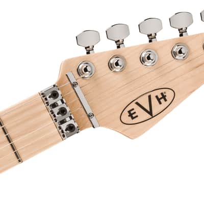 EVH EVH Striped Series Circles Maple FB White and Black with Bag image 5