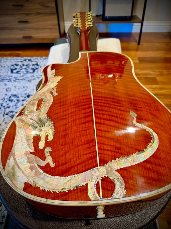 Antonio Tsai 12-String Acoustic Guitar | Incredible & Rare Custom Dragon Inlays! image 1