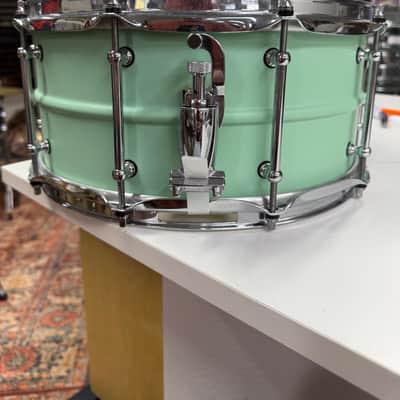 Pork Pie Seafoam Green 14x6.5” Aluminum Snare Drum image 3