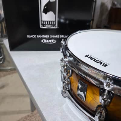 Mapex BPMW4550CNUB Black Panther Velvetone 14x5.5" Maple/Walnut Snare Drum 2010s - Butter Burst Burl image 7