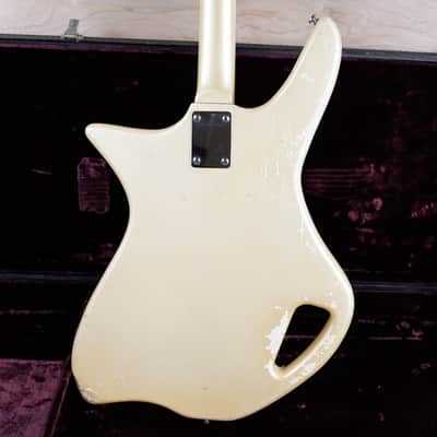 Guyatone LG-160T Telstar 1966 Aged Pearl White Made in Japan MIJ w/ Hard Case image 7