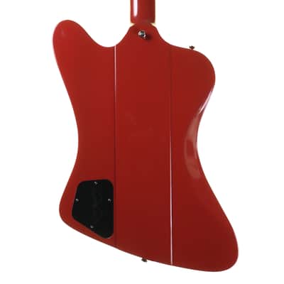Epiphone Inspired by Gibson Custom 1963 Firebird V Vibrola Electric Guitar, Ember Red with Case image 8