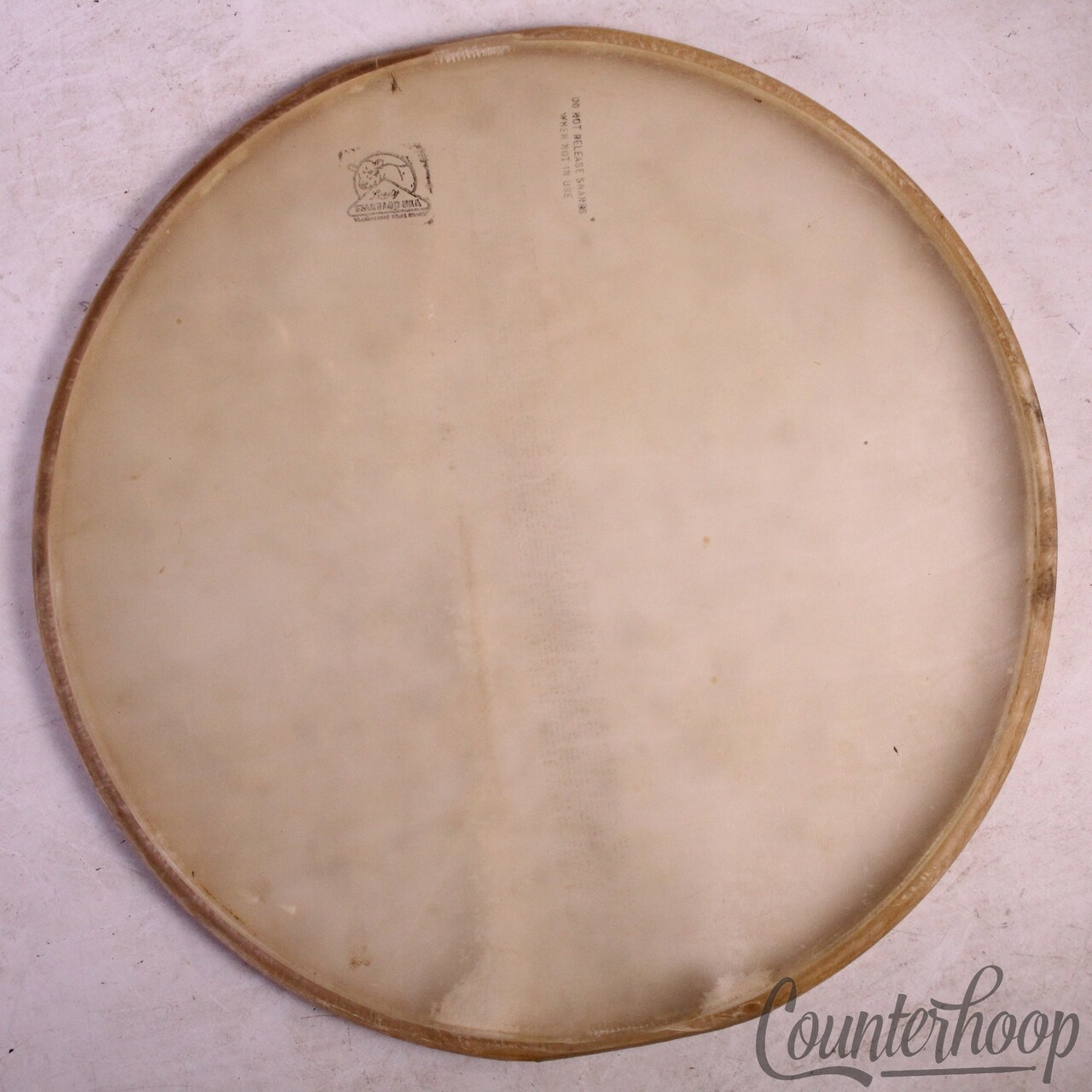 Leedy Standard Uka Transparent Snare Resonant 14"Calf Skin Slunk Drum Head 40s* — main photograph