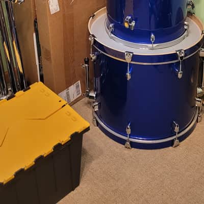 Pearl EXX725S/C717 Export EXX 10 / 12 / 13 / 14 / 16 / 22 / 14x5.5" 7pc Drum Set with Hardware 2013 - 2020 - High Voltage Blue image 2