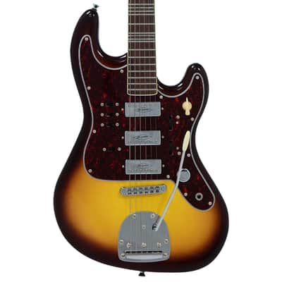 Vintage REVO Series 'Galactica' Electric Guitar ~ Cappuchino Burst image 4