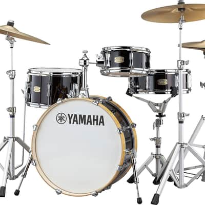 Yamaha SBP0F4H Stage Custom Hip 4-Piece Acoustic Drum Shell Pack, Raven Black image 1