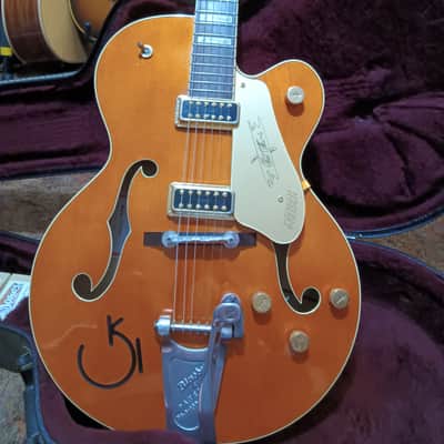 Gretsch G6120T-55 Vintage Select 2012 Chet Atkins Hollow Body with Bigsby Vintage Orange Stain image 1