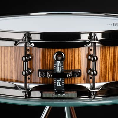 Seven Six Drum Company 4x14 Vented Zebrawood Piccolo Custom Snare Drum 2022 Zebra Gloss Polyester image 3