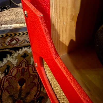 Custom 6x10 Guitar speaker cabinet red, 1950's speakers image 7