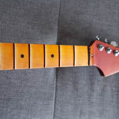 Warmoth 1-Piece Maple Neck with Amber Finish and Locking Hipshot Tuners! image 13