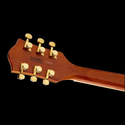 Gretsch Limited Edition Electromatic Flame Okoume Broadkaster Jr. Roundup Orange image 7
