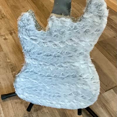 4-String Bass Guitar - Pastel Rainbow & Silver Sparkle image 9