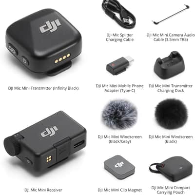 DJI Mic Mini (1 TX + 1 RX), Wireless Lavalier Microphone for iPhone/Camera/Android, Ultralight, Detail-Rich Audio, Noise Cancelling, Automatic Limiting, Vlog, Streaming, 400m Transmission image 7
