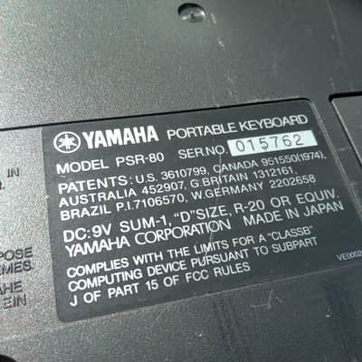 Yamaha PSR-80 1980s black image 9