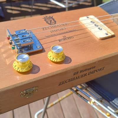 3-string fretless cigar box guitar image 10