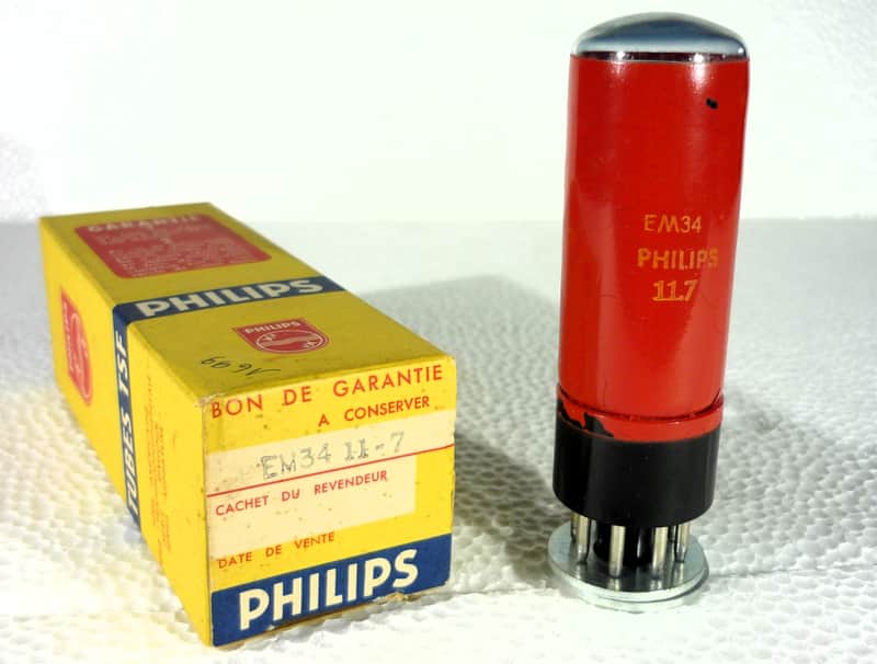Vintage EM34 / 6CD7 Tuning indicator, PHILIPS 1967, New, NOS, perfect. image 1