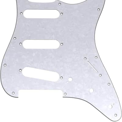 Guitar Pickguard for Electric Guitar, 4Ply White Pearl image 1